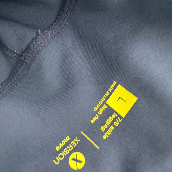 Xersion Move 7/8 Ankle Leggings High Rise Size Large Blue Activewear - Picture 5 of 7